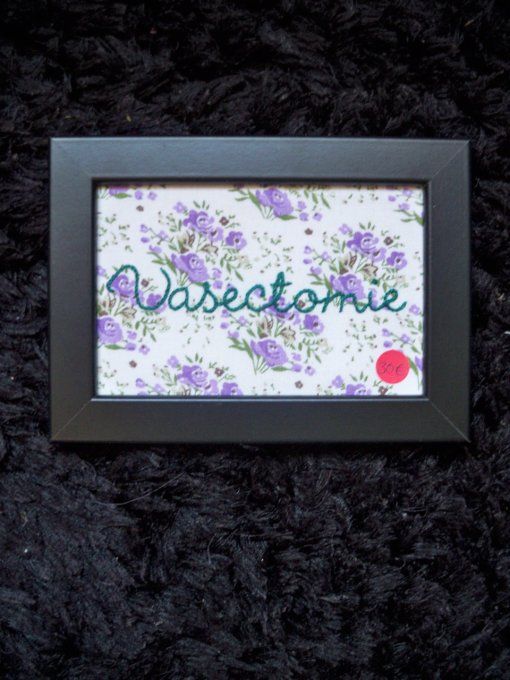 Broderie Vasectomie