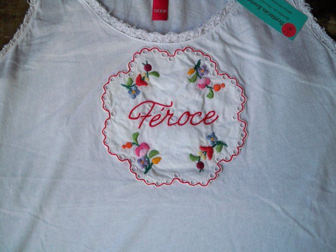 Débardeur brodé Féroce - Taille : M