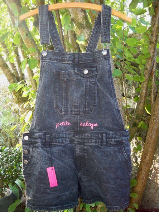 Salopette brodée Petite Salope - Taille : 42