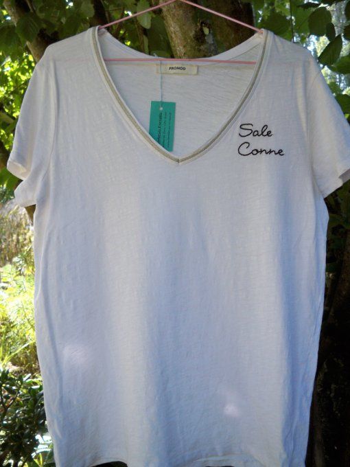 T-shirt Brodé Sale Conne - Taille : L